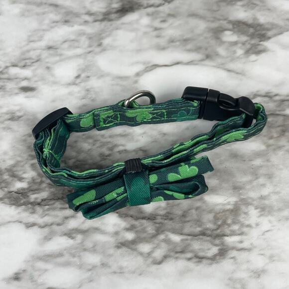 P0008 Clover Bow Adjustable Pet Collar - Picture 4 of 5